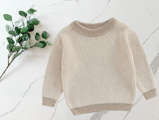 Custom Knit Sweater in Pina Colada