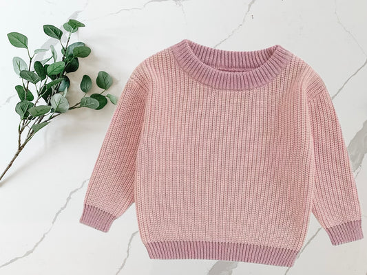 Custom Knit Sweater in Cotton Candy