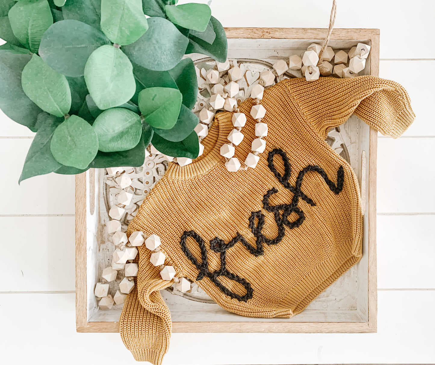 Custom Knit Sweater in Flustered Mustard