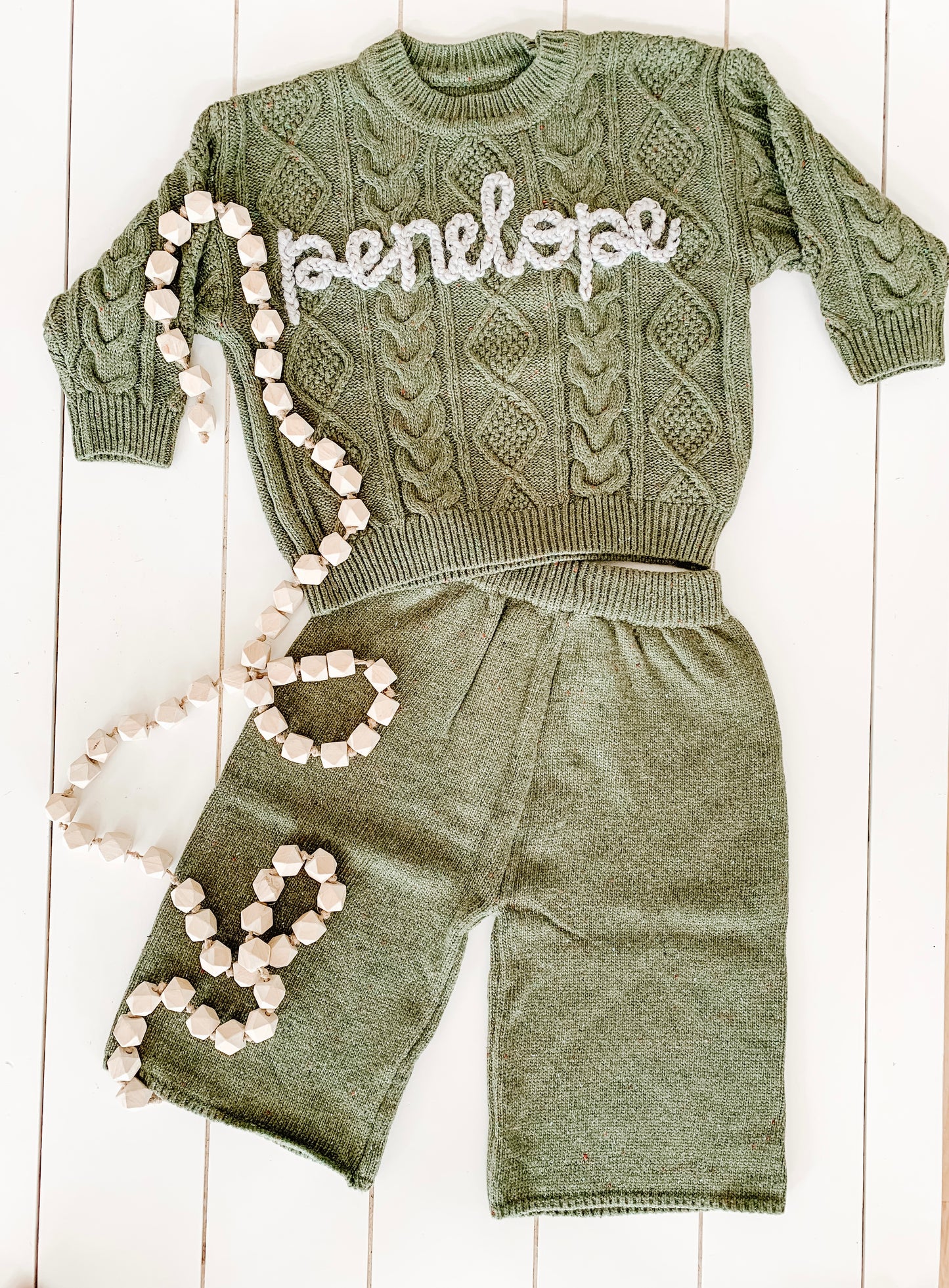 Custom Pullover Set In Green