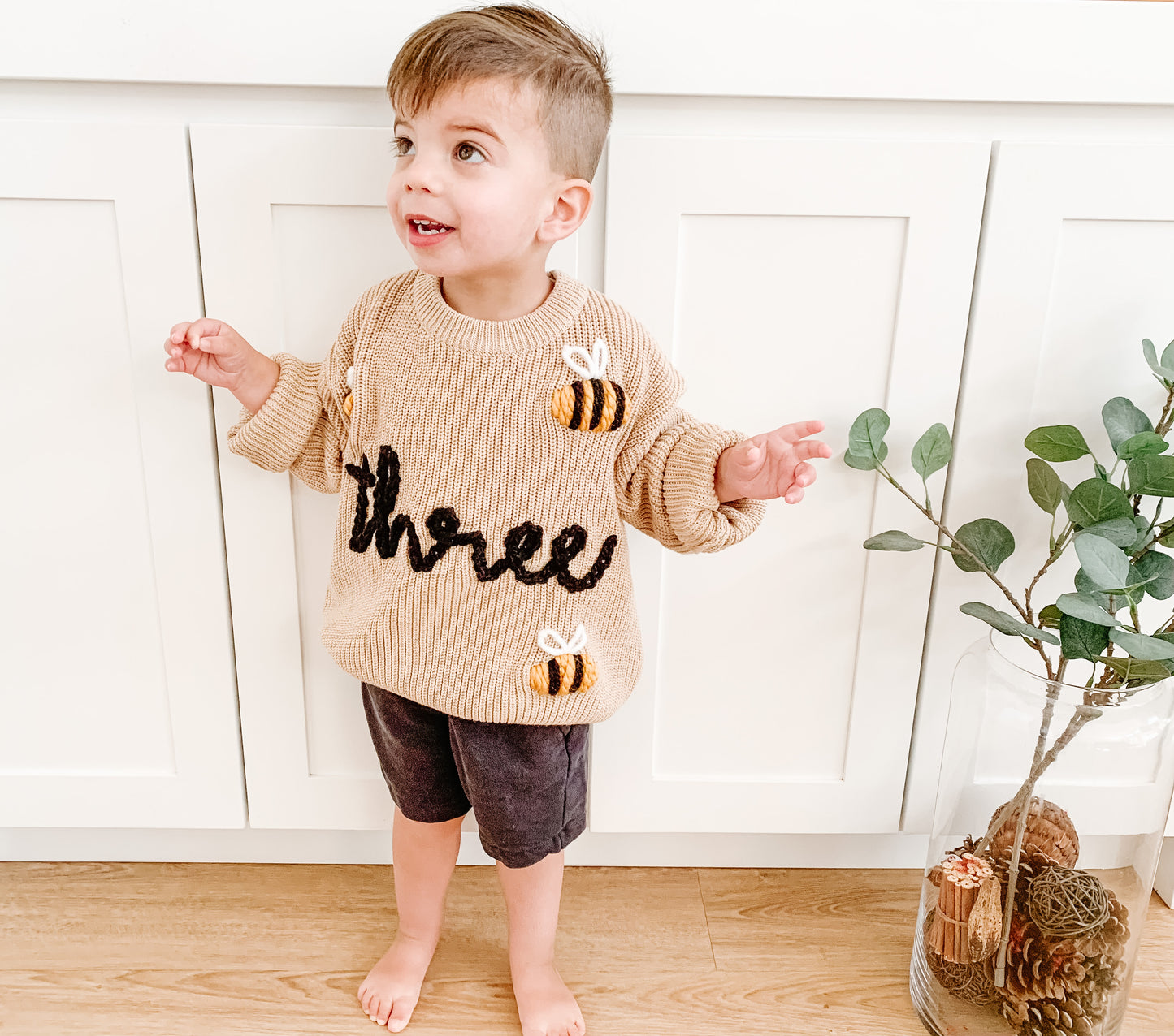 Custom Knit Sweater in Iced Latte