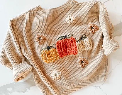 Custom Knit Sweater in Iced Latte