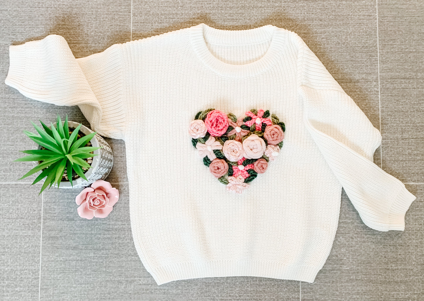 Custom Knit Sweater in Icing on the Cake