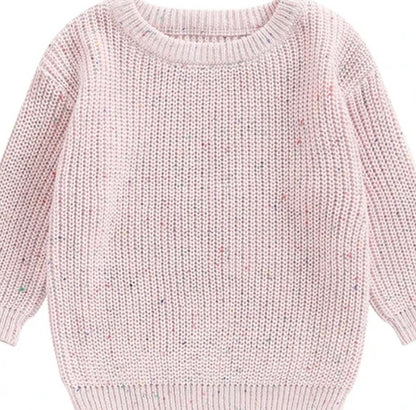 Custom Knit Sweater in Speckled Pink