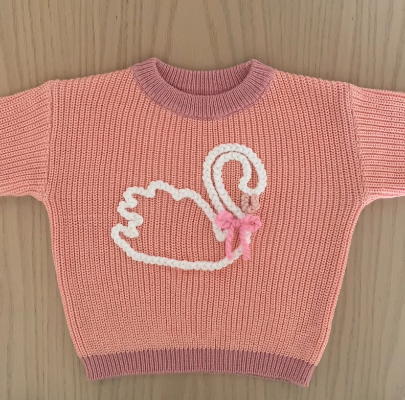 Custom Knit Sweater in Cotton Candy