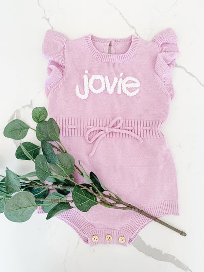 Short Sleeve Ruffle Romper